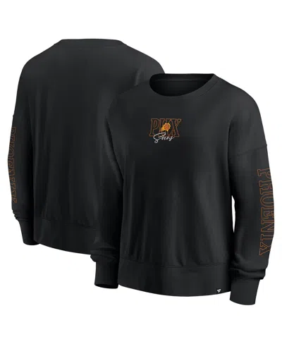 FANATICS WOMEN'S BLACK PHOENIX SUNS OVERSIZED GAME DAY PULLOVER SWEATSHIRT