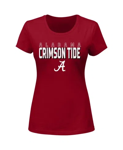 FANATICS WOMEN'S CRIMSON ALABAMA CRIMSON TIDE PLUS SIZE LEAN SCOOP NECK T-SHIRT