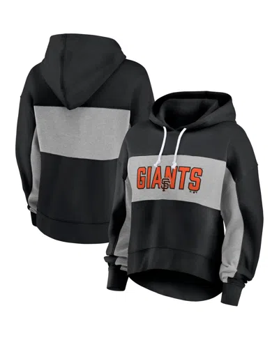 FANATICS WOMEN'S FANATICS BLACK SAN FRANCISCO GIANTS FILLED STAT SHEET PULLOVER HOODIE