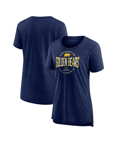 FANATICS WOMEN'S NAVY CAL BEARS TRUE CLASSICS BREAK IT DOWN TRI-BLEND T-SHIRT