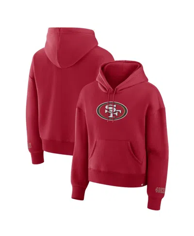 FANATICS WOMEN'S SCARLET SAN FRANCISCO 49ERS LEGACY FLEECE PULLOVER HOODIE