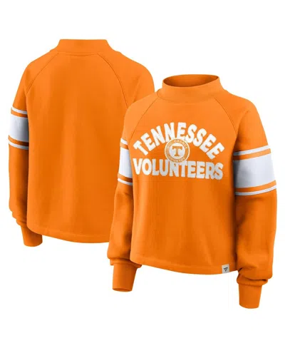 FANATICS WOMEN'S TENNESSEE ORANGE TENNESSEE VOLUNTEERS OVERSIZED HOMETOWN PREMIUM PUNT COVERAGE RAGLAN PULLOV