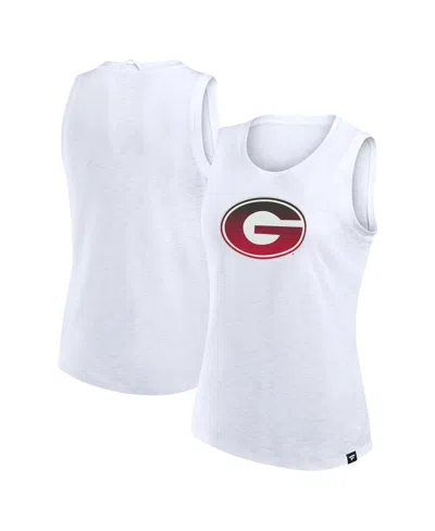 FANATICS WOMEN'S WHITE GEORGIA BULLDOGS ACTIVATE SLUB TANK TOP