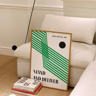 FANCLUB GREEN / BLACK STAND AND DELIVER ADAM AND THE ANTS 1980'S MUSIC RETRO GICLÉE ART PRINT A3