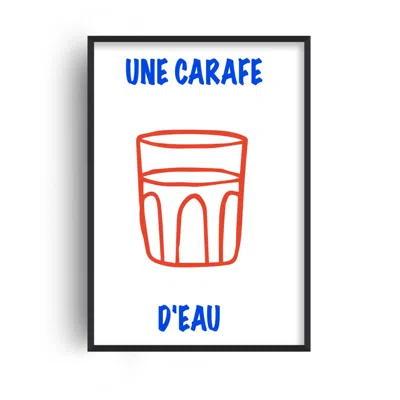 FANCLUB RED / BLUE UNE CARAFE D'EAU FRENCH KITCHEN RETRO INSPIRED GICLÉE ART PRINT A3
