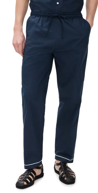 FANM MON ANTON DRAWSTRING PANTS NAVY