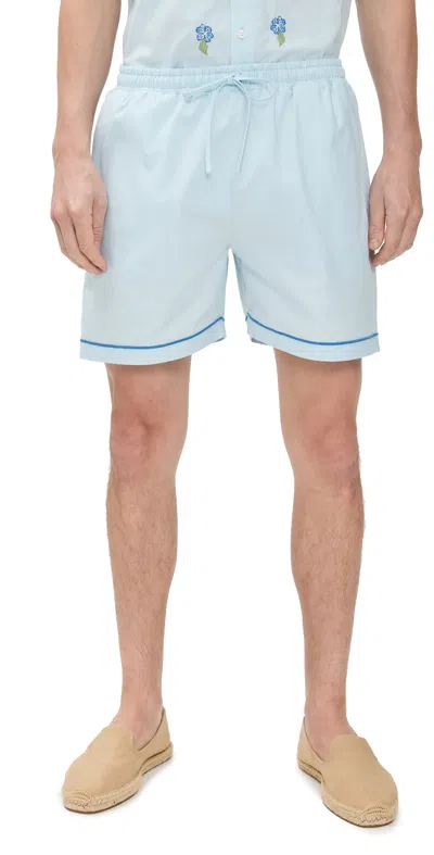 FANM MON SALIM DRAWSTRING SHORTS LIGHT BLUE