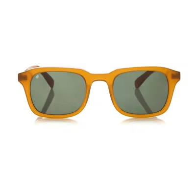 FAOS CONCEPT MEN'S YELLOW SANTORINI IN ELECTRUM AMBER WITH ALGAE GREEN LENSES