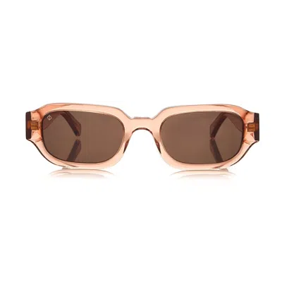 FAOS CONCEPT WOMEN'S ORANGE MYKONOS IN CRYSTAL PEACH WITH STONE BROWN LENSES
