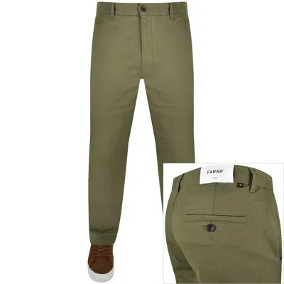 FARAH VINTAGE FARAH NORWOOD REGULAR CHINO TROUSERS GREEN