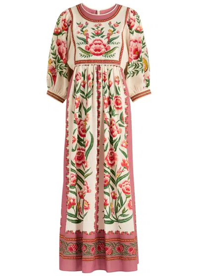 FARM RIO FARM RIO AINIKA PRINTED POPLIN MIDI DRESS
