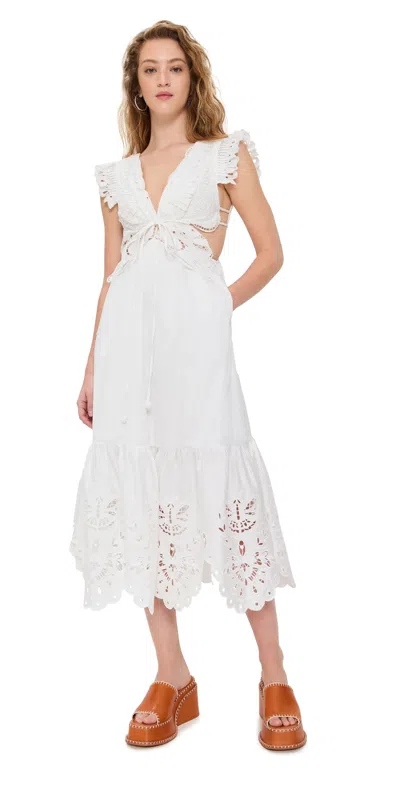 FARM RIO EXCLUSIVE BUTTERFLY DRESS OFF-WHITE