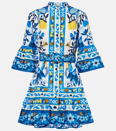 FARM RIO FLORAL COTTON MINIDRESS