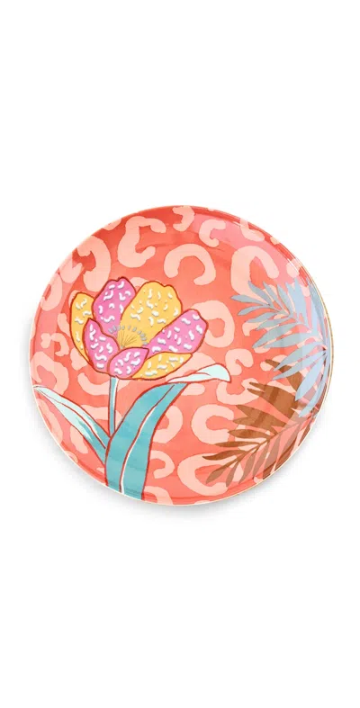 FARM RIO FLOWER DESSERT PLATE MULTI