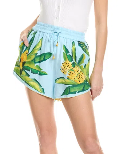 FARM RIO FARM RIO FOLIAGE LINEN-BLEND SHORT