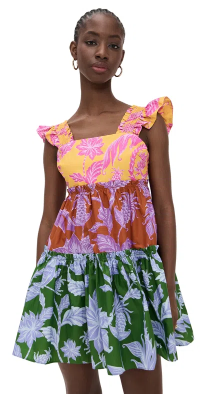FARM RIO TROPICAL SWING MIX MINI DRESS TROPICAL SWING MIX