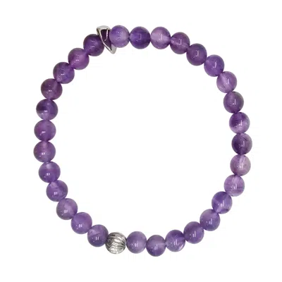 FARRA PURPLE AMETHYST FLEXIBLE MEN'S BRACELET