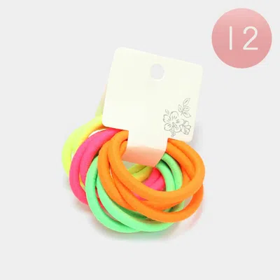 FASHNZFAB 12 SET OF 10 - BASIC PONYTAIL HAIR BANDS