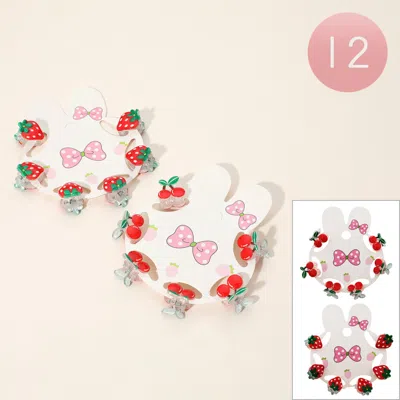FASHNZFAB 12 SET OF 6 - FRUIT MINI HAIR CLAW CLIP SET