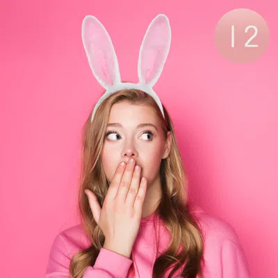 FASHNZFAB 12PCS - BUNNY RABBIT EAR FUR HEADBANDS