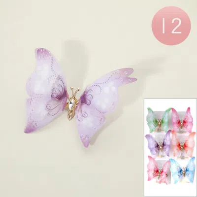 FASHNZFAB 12PCS - BUTTERFLY HAIR CLIPS