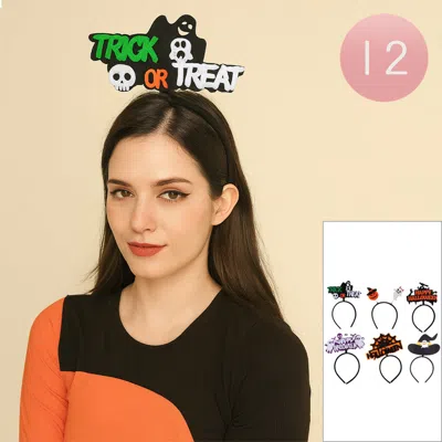 FASHNZFAB 12PCS - HALLOWEEN MESSAGE HEADBANDS