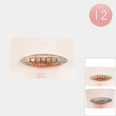 FASHNZFAB 12PCS - RHINESTONE PAVED BARRETTES