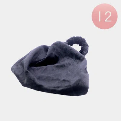 FASHNZFAB 12PCS - SOLID BLACK STRETCH ELASTIC HEADBANDS