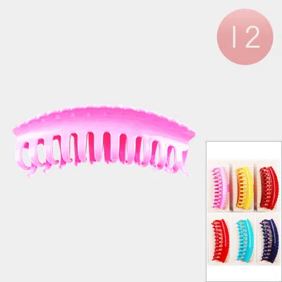 FASHNZFAB 12PCS - SOLID HAIR CLAW CLIPS