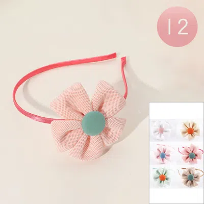 FASHNZFAB 12PCS -SPARKLED FABRIC PETAL FLOWER HEADBAND
