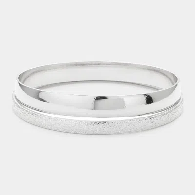 FASHNZFAB 2PCS - METAL DOUBLE LAYERED BANGLE BRACELETS