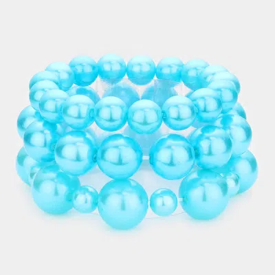 FASHNZFAB 3PCS - PEARL STRAND STRETCH BRACELETS