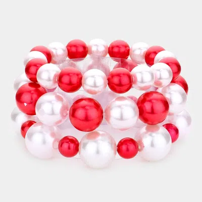 FASHNZFAB 3PCS - PEARL STRAND STRETCH BRACELETS