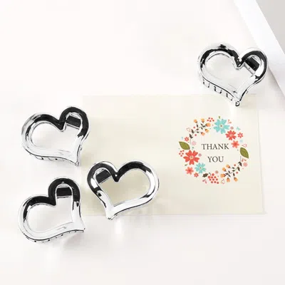 FASHNZFAB 4PCS - OPEN HEART HAIR CLAW CLIPS