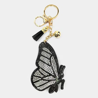 FASHNZFAB BLING BUTTERFLY TASSEL KEYCHAIN