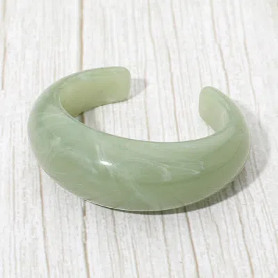 FASHNZFAB BOLD MARBLED RESIN CUFF BRACELET