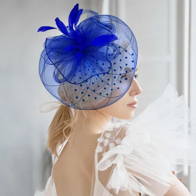 FASHNZFAB BOW FEATHER MESH FLOWER FASCINATOR / HEADBAND
