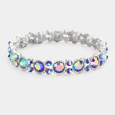 FASHNZFAB BUBBLY CRYSTAL ROUND EVENING BRACELET
