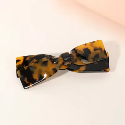 FASHNZFAB CELLULOID ACETATE BOW BARRETTE