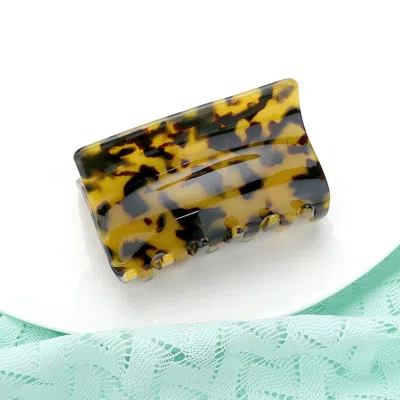 FASHNZFAB CELLULOID ACETATE RECTANGULAR HAIR CLAW CLIP