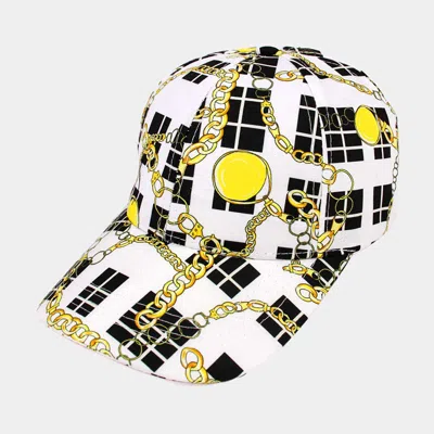 FASHNZFAB CHAIN PATTERNED BASEBALL CAP