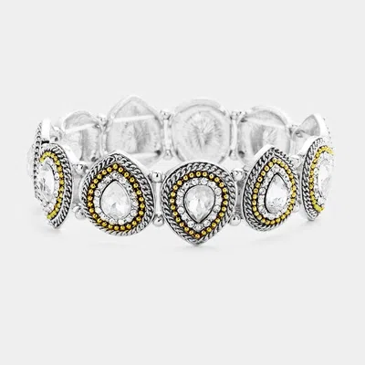FASHNZFAB CRYSTAL DROPLET STRETCH BRACELET
