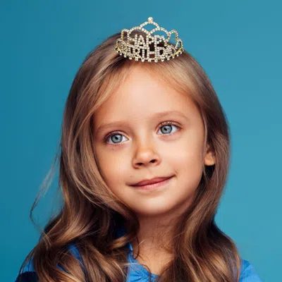 FASHNZFAB CRYSTAL RHINESTONE HAPPY BIRTHDAY MINI PARTY TIARA