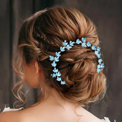 FASHNZFAB CZ MARQUISE STONE CLUSTER VINE WRAP HEADPIECE