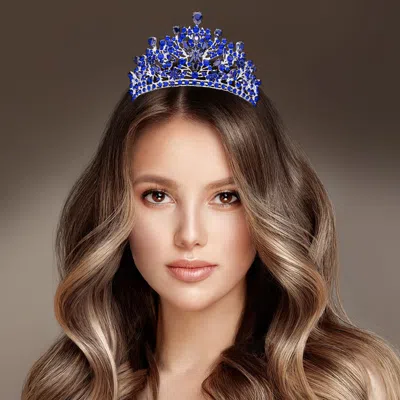 FASHNZFAB CZ STONE CLUSTER EMBELLISHED FLOWER VINE PAGEANT PRINCESS TIARA