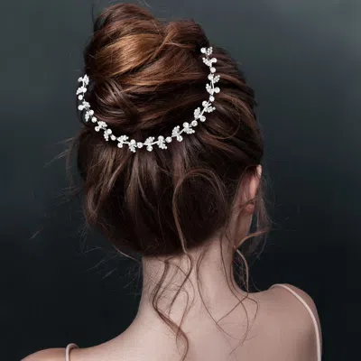 FASHNZFAB CZ STONE PAVED LEAF VINE WRAP HEADPIECE