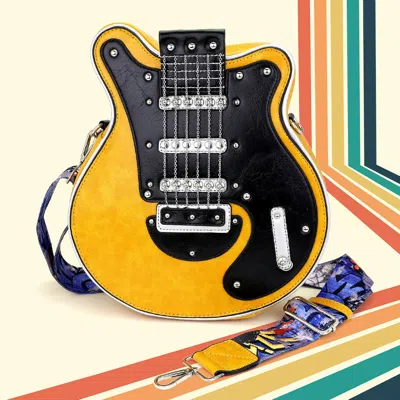 FASHNZFAB ELECTRONIC GUITAR SHAPED CROSSBODY BAG