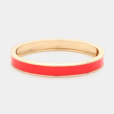 FASHNZFAB ENAMEL HINGED BANGLE BRACELET