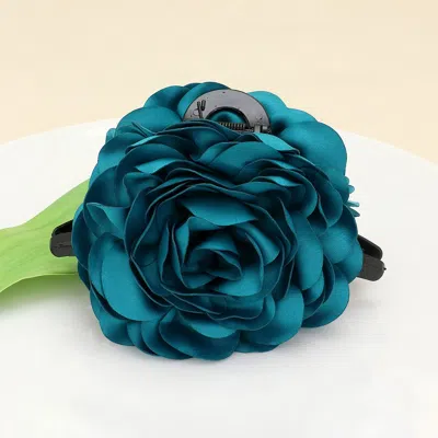 FASHNZFAB FABRIC FLOWER HAIR CLAW CLIP