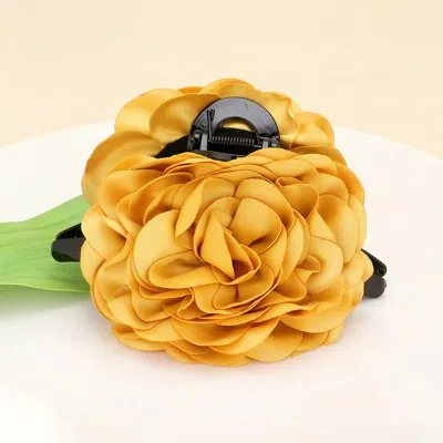 FASHNZFAB FABRIC FLOWER HAIR CLAW CLIP